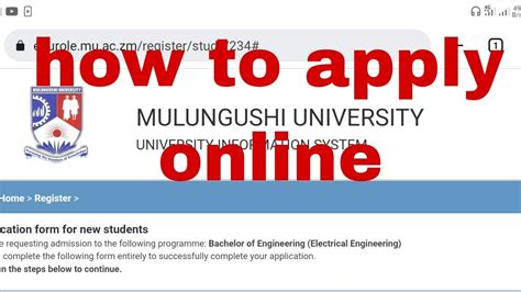 Apply Online Mulungushi University Youtube