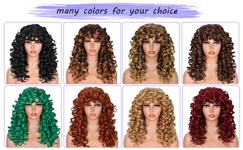 Annisoul Copper Curly Wigs For Black Women Long Curly Afro