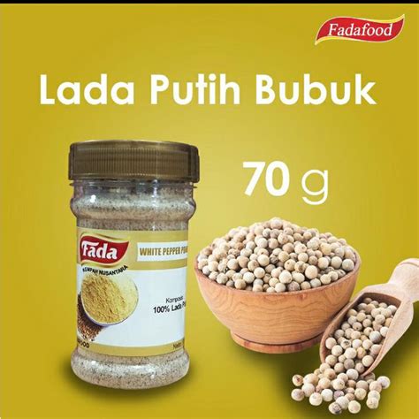 Jual Merica Bubuk Lada Putih Bubuk White Pepper Powder Fada