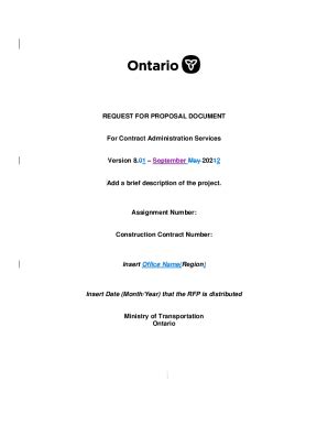 Fillable Online Request For Proposal Rfp Definitionpart