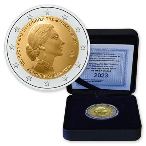 Griekenland Euro Maria Callas Proof Kingofcoins Nl