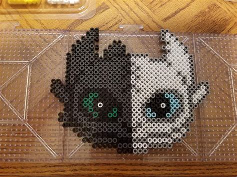 Toothless Light Fury Perler Bead H T T Y D Amino