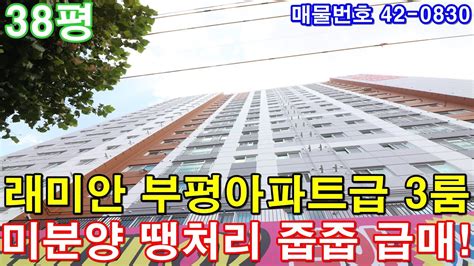 인천신축빌라 매매 38평 부평역세권 래미안아파트급3룸 미분양 땡처리 4천만원 인하 줍줍 급매 Youtube