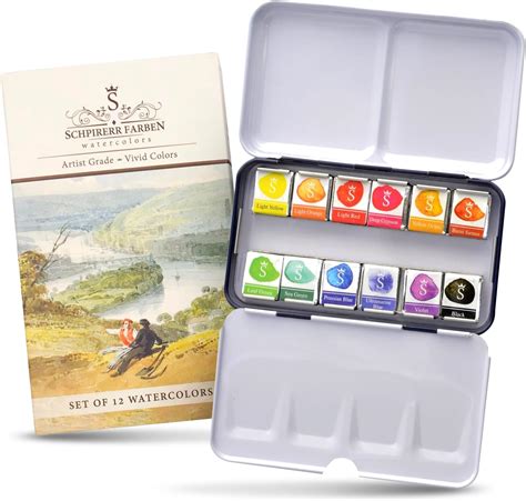 Amazon Mungyo Professional Half Pans Size Watercolors Set Incl