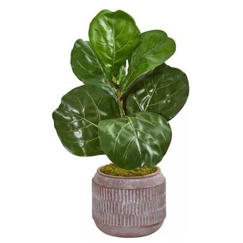 9 Plantas Artificiais Ficus Lyrata Folhagem Artificial Em Silicone 55