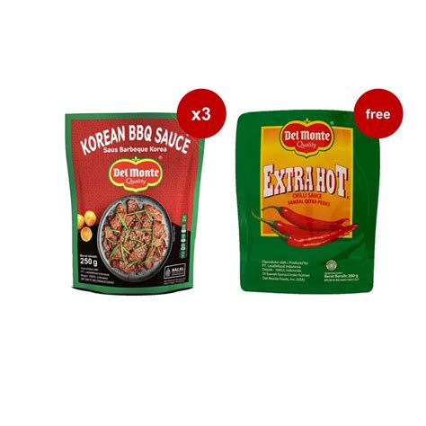 Jual Delmonte Korean Barbeque Pouch G X Free Delmonte Saus Extra Hot Chilli Pouch G