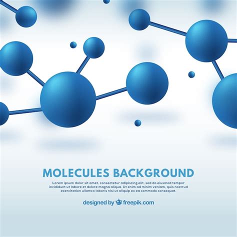 Blue Molecules Background Vector Free Download