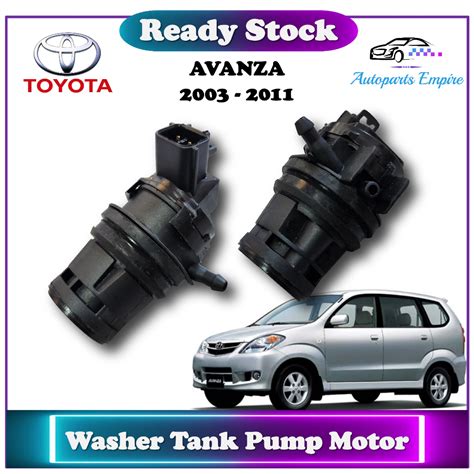 Toyota Avanza Windshield Washer Tank Pump Motor Depan Belakang