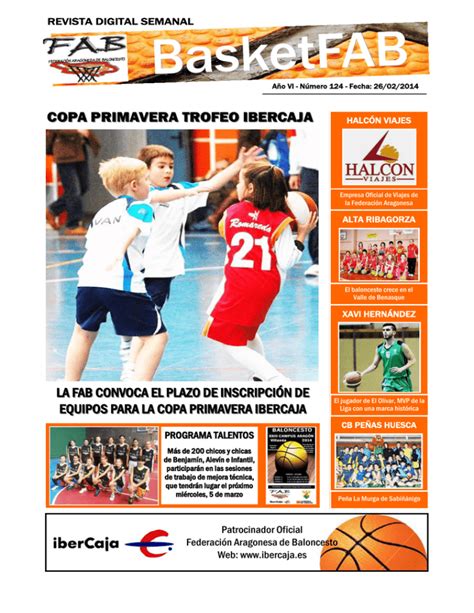 revista 124 Federación Aragonesa de Baloncesto