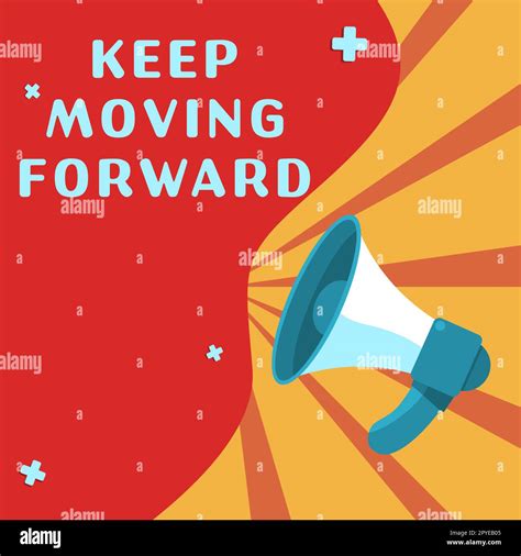 Conceptual Caption Keep Moving Forward Business Showcase Invitation