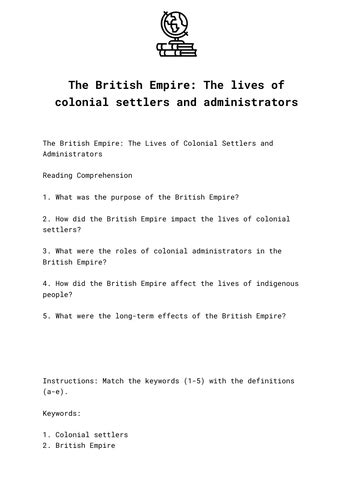 The British Empire The Lives Of Colonial Settlers And Administrators