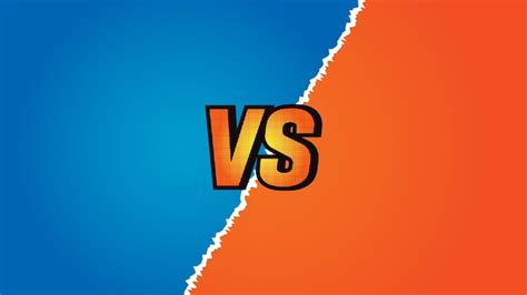 Premium Vector | Vector Versus background Blue against orange gradient ...