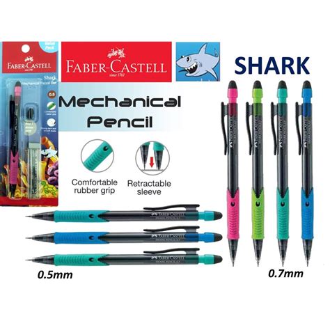 Faber Castell Shark Mechanical Pencil 0 5mm 0 7mm Pensil Mekanik