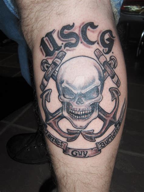 United States Coast Guard Skull Memorial Tattoo by SicklyGoregous on ...