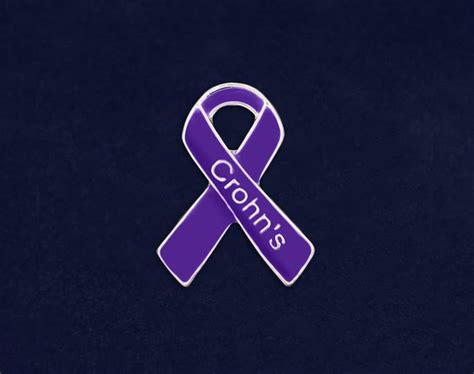 Crohns Disease Awareness Pins Purple Ribbon Crohns Etsy