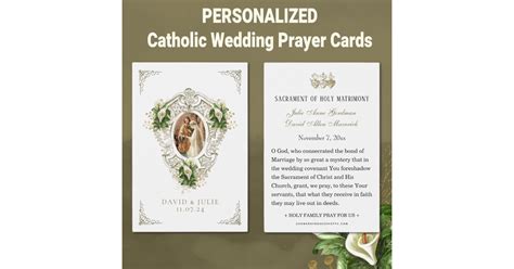 Catholic Floral Wedding Prayer Card | Zazzle