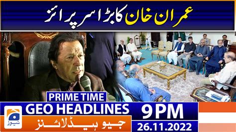 Geo News Headlines 9 Pm 26 November 2022 Tv Shows Geotv