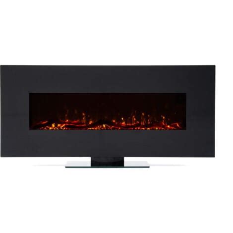 Camino Elettrico A Parete 1600W Kekai Kentucky 128x26x61 Cm Con Fuoco