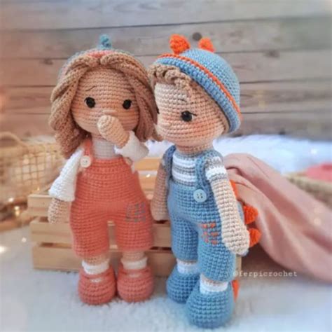 Boneca Irm Os Dinos Em Amigurumi Elo Produtos Especiais