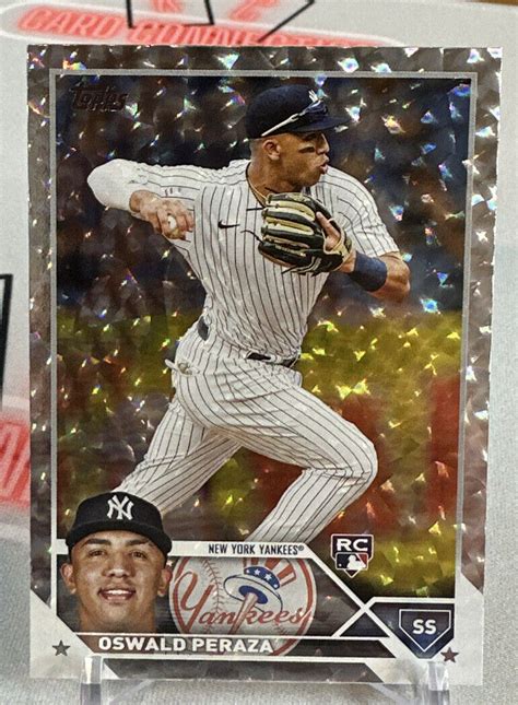 2023 Topps Series 1 Oswald Peraza RC Silver Patterned Foilboard Rookie