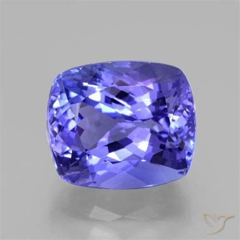 Carat Blue Tanzanite Gemstone Cushion Loose Tanzanite From