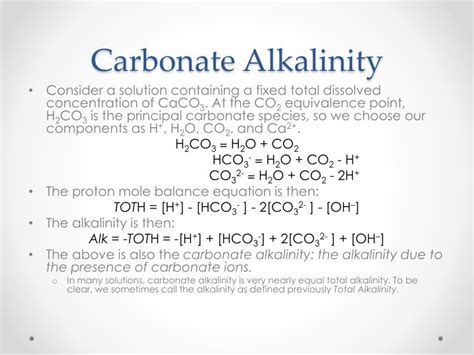 Ppt Carbonate System Alkalinity Powerpoint Presentation Id1837976