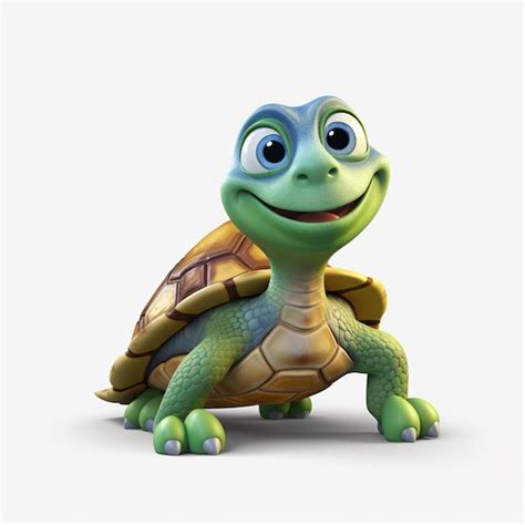 Premium Ai Image There Is A Cartoon Turtle That Is Sitting On The