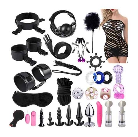 30 Pcs BDSM Bondage Restraint Set Sex Handcuffs More