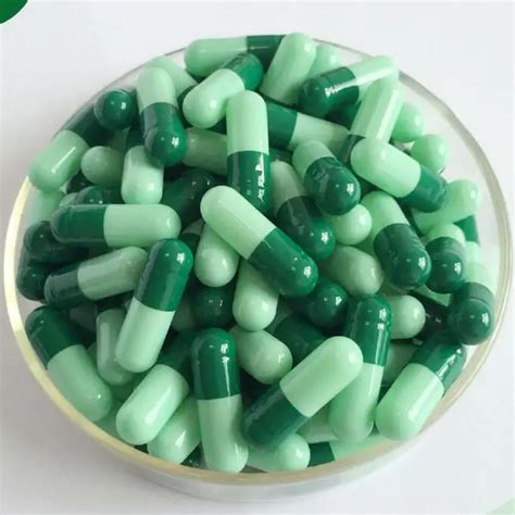 Pcs Lot New Dark Green Light Green Empty Hard Gelatin Capsules