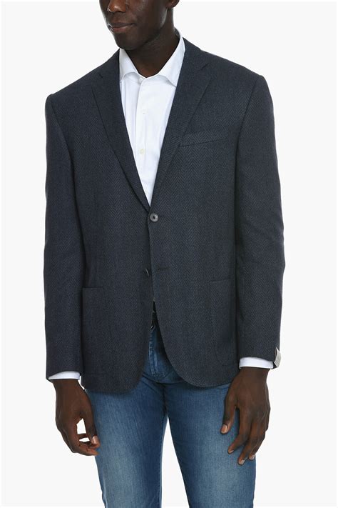 Corneliani Cashmere Blend Academy Soft Single Breasted Blazer With