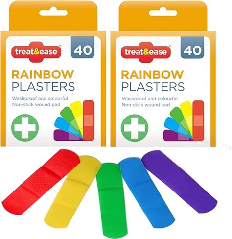 80pk Rainbow Plasters For Children Breathable And Flexible Healing