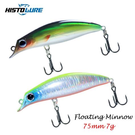 HISTOLURE Minnow Flutuante 75mm 7g Isca Dura De Pesca Água Doce Salgada