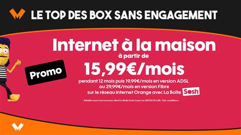 Une box sans engagement à partir de 15 99 avec RED Sosh et Free