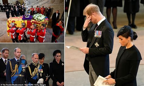 Prince Harry Cries During Queens Lying In State Service Daily Mail