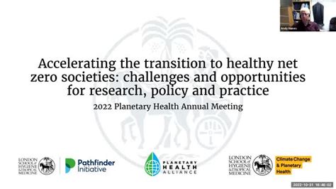 Accelerating The Transition To Healthy Net Zero Societies Challenges