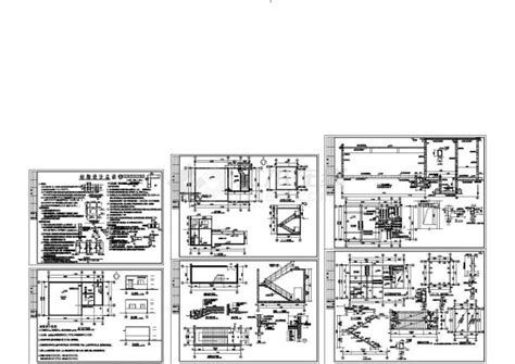 某水池与泵房建筑结构设计cad图纸工程构筑物及设备土木在线