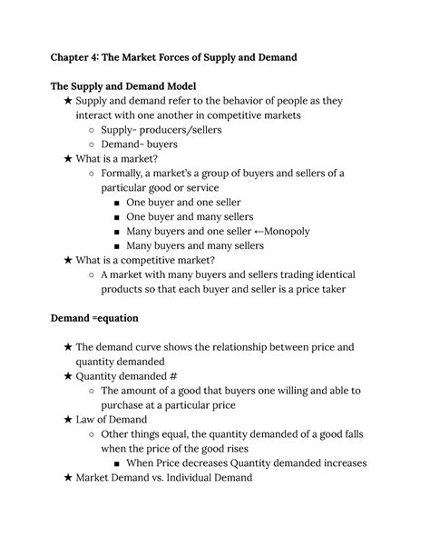 Chapter 4 - The Supply and Demand Model Supply Supply and Demand Together - Chapter 4 The Market ...