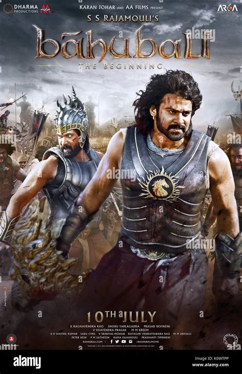 Prabhas Poster Baahubali The Beginning 2015 Stock Photo 155461566