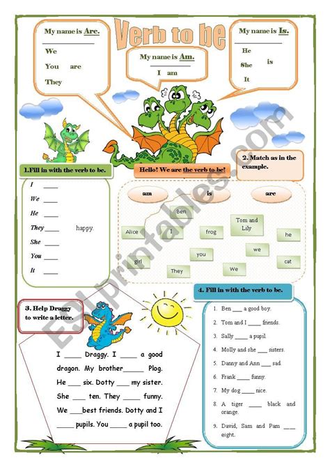 The Verb To Be Affirmative Esl Worksheet By Manusyasya