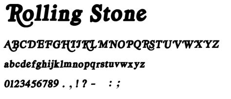 Rolling Stone Free Font Download - Font Supply