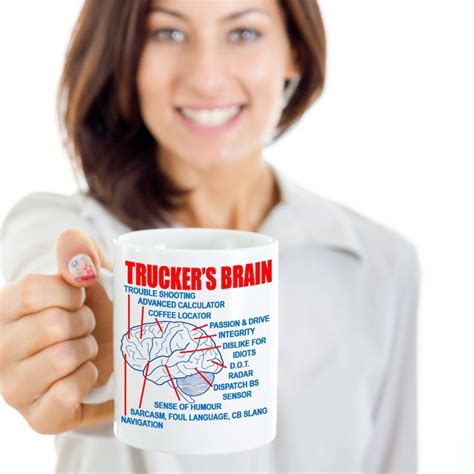 Funny Truck Driver Coffee Mug/trucker's Brain/coffee Mug for Truckers ...