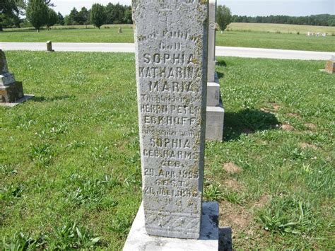 Sophia Katharina Maria Eckhoff Memorial Find A Grave