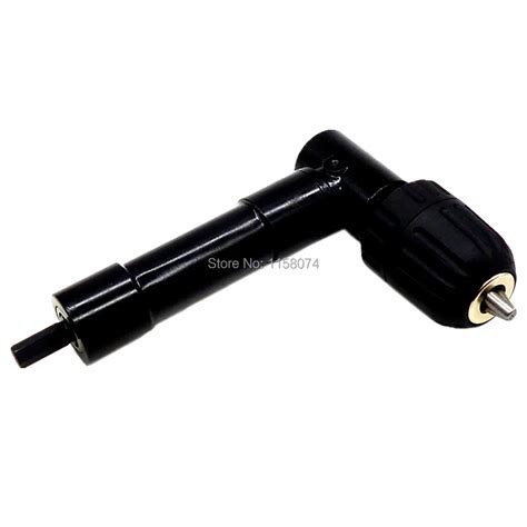 90 Degree Right Angle Head Keyless Motor Chuck Drill Adapter 8mm Hex