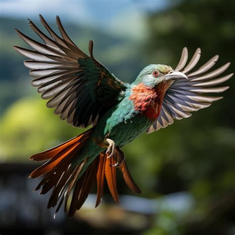 Premium Ai Image Flying Resplendent Quetzal Pharomachrus Mocinno