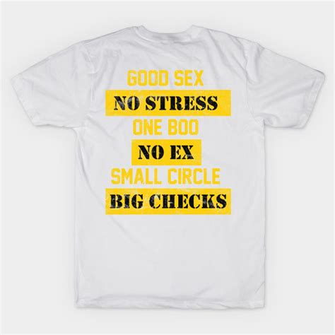 Good Sex No Stress One Boo No Ex Small Circle Big Checks Good Sex No