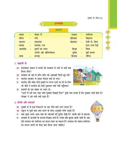 Ncert Book Class 7 Hindi Chapter 4 गुब्बारे पर चीता Pdf Aglasem