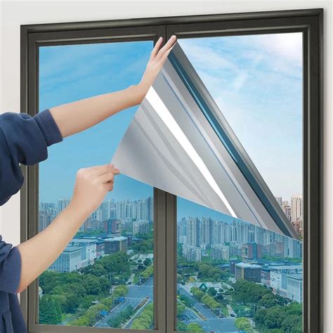 Window Privacy Film One Way Mirror Film Daytime Anti Uv Sun Blocking