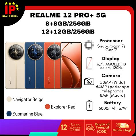 Promo Realme 12 Pro 5g Ram 8 8gb 256gb Garansi Resmi Nasional Diskon 9