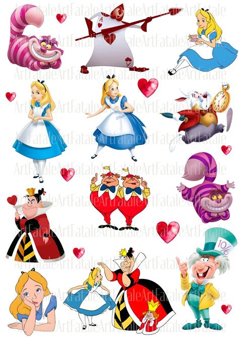 Alice In Wonderland Instant Download Separate Digital Image Etsy Alice In Wonderland Alice