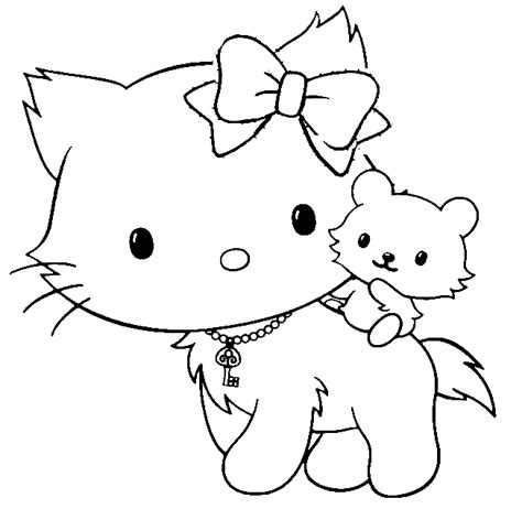 Lovely Charmmy Kitty Coloring Page - Free Printable Coloring Pages